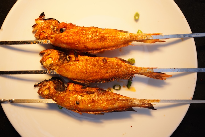 Fresh, tender and delicious grilled yellow croaker